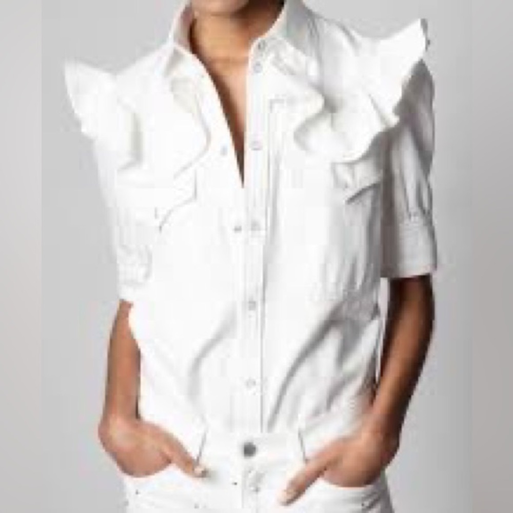 New without tags Zadig & Voltaire Toky denim blouse